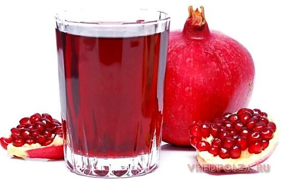 Гранатовый сок – низкокалорийный, диетический продукт, источник калия и железа