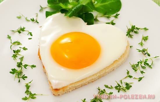 Традитионная яичница-глазунья является весьма распространённым блюдом